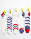 Smiley Mesh 6-12 Years Summer Spring Socks White Set of 5 Pairs KS225